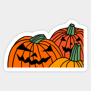 Spooky Pumpkins Halloween Horror Sticker